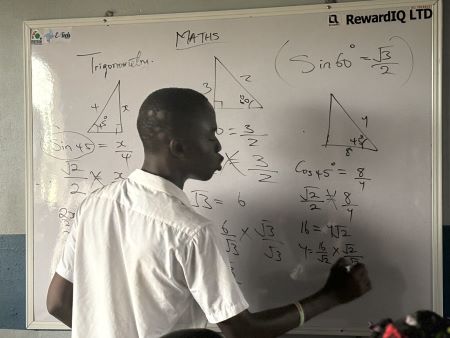 Instructor taking the student on a core course during turorials